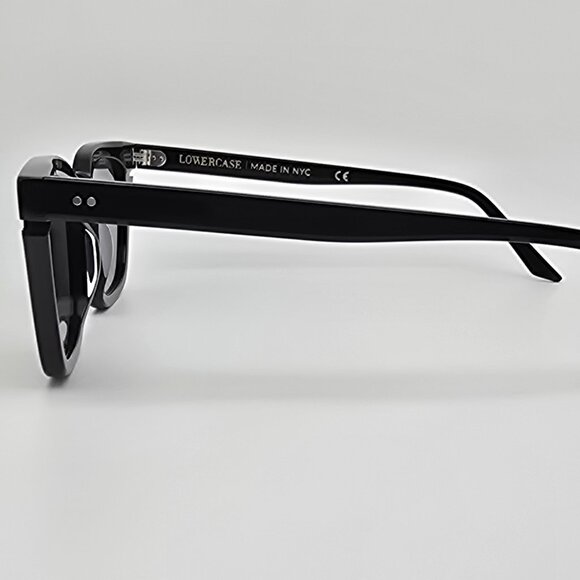 Lowercase Roseland Gloss Black Frame Flat Grey Lens Sunglasses w/ Case 49-22-149 main image 7